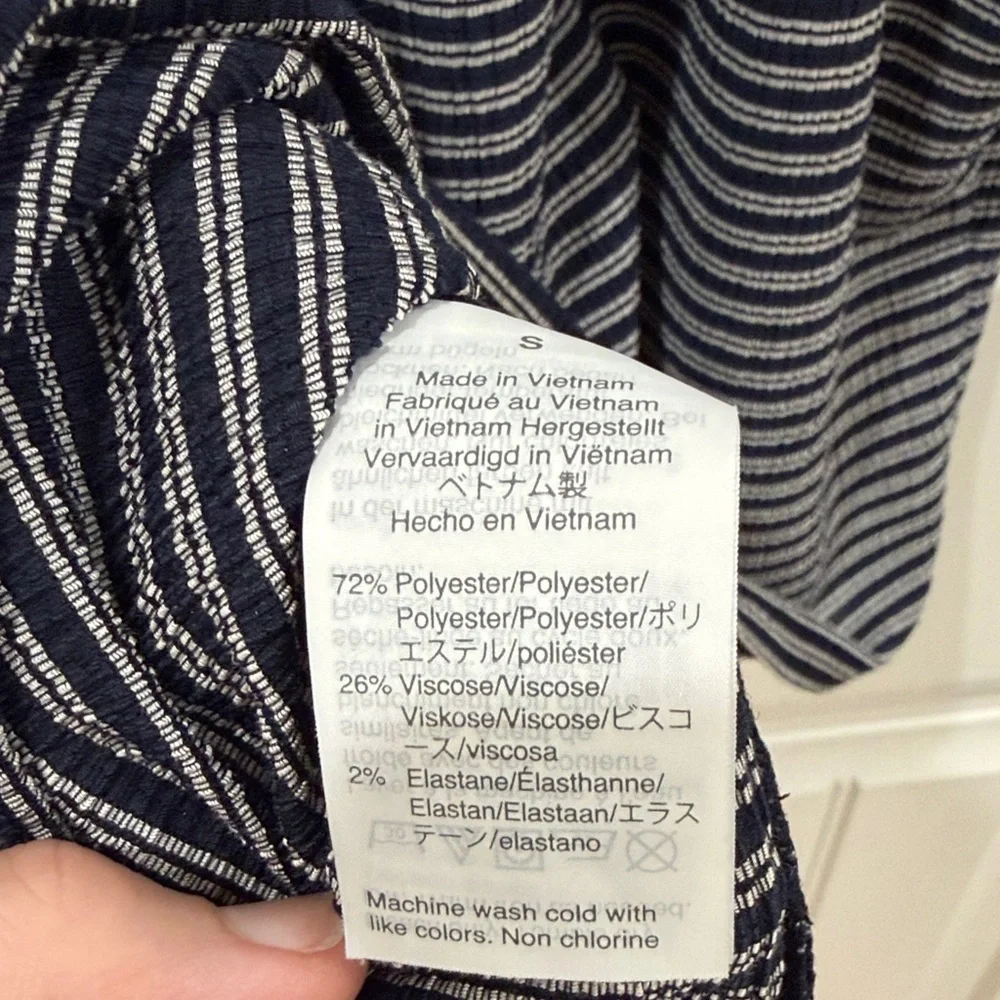 NWOT Madewell Navy and White Striped Top